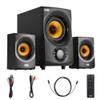 Acoustic Audio by Goldwood Bluetooth 2.1 Speaker System 2.1-Channel Home Theater Speaker System, Black (AA2170) view 1