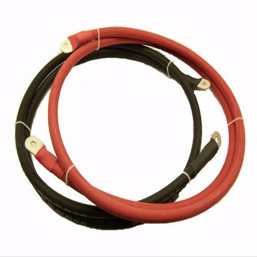 Advance MCS Electronics 2/0 Gauge Tinned Oxygen Free Copper Cable with 3/8" and 5/16" Lug (03 ft, Red)