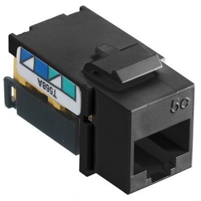 Hubbell NSJ5EBK Category 5e Modular Voice & Data Jack44; Black