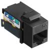 Hubbell NSJ5EBK Category 5e Modular Voice & Data Jack44; Black view 1