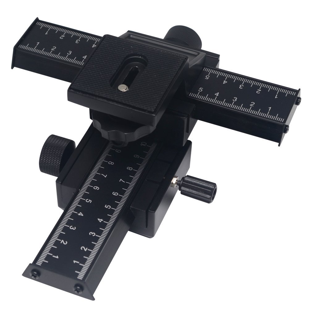 Mcoplus 4 Way Macro Focusing Focus Rail Slider Close-up Shooting for Canon NikonPentaxOlympusPanasonicSonySamsung DSLR Camera and DC with Standard 1/4" Screw Hole, DSLR Camera Shooting Video Film