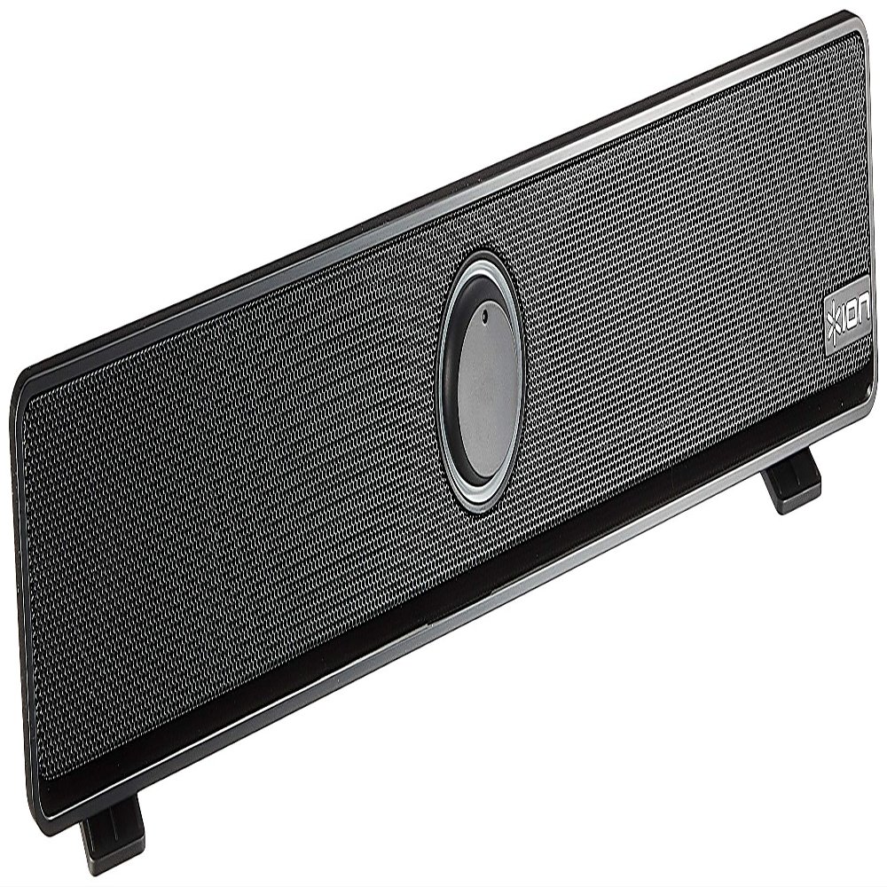 ION Audio Air LP Speaker | Bluetooth Stereo Mini-Soundbar with 1/8" Aux Input & Bracket Feet (20W)