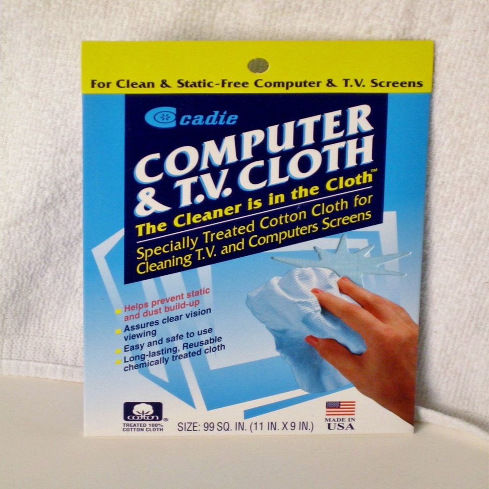 Cadie Computer and TV Cloth,Specially treated cotton cloth for TV Screens & Computer,The Cleaner is in the Cloth,1 Pack