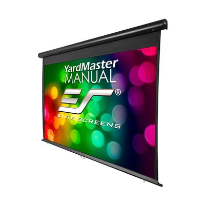 Elite Screens Yard Master Manual Series, 120-inch Diagonal 16:9, Outdoor Pull Down Projection Manual Projector Screen with Auto Lock, US Based Company 2-YEAR WARRANTY -OMS120HM