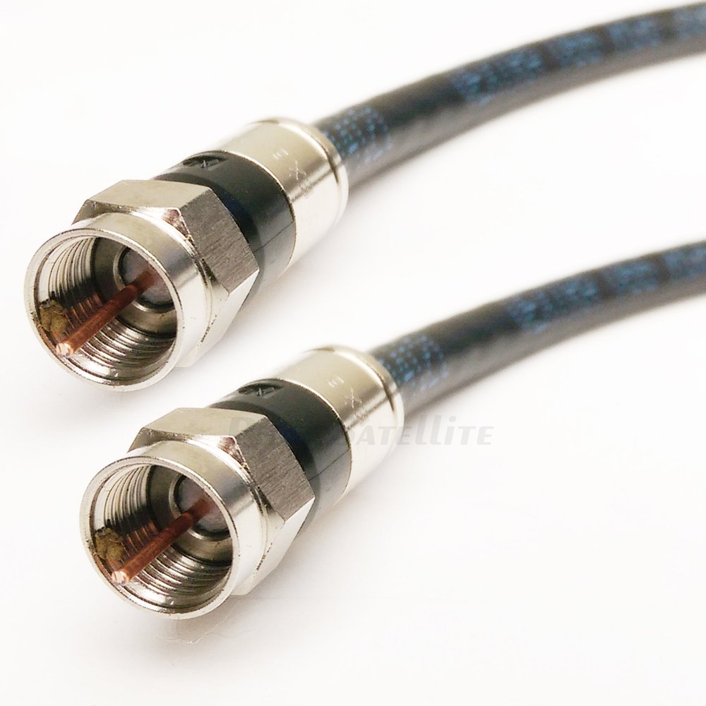 2 Foot 3X Shields 75 Ohm UL ETL CMR CL Anti-UV Coaxial RG-6 Patch Cord TV Cable w/Belden PPC F-CONNECTORS (HDTV Antenna, Broadband Internet, Cable TV) Assembled in USA by PHAT SATELLITE INTL