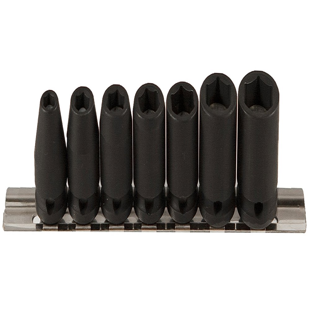 VEGA 7pc Professional Grade 3/8" 6 Point Standard Length Magnetic Impact Socket Sets (SAE)