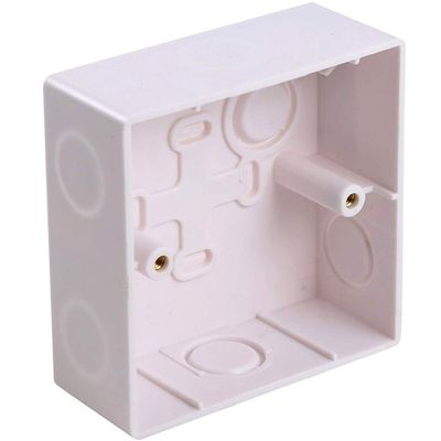 UHPPOTE Fireproof Material Plastic Wall Mortise Mounted Back Box Cassette Single Gang White 1.4 Inches Deep