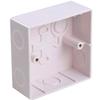 UHPPOTE Fireproof Material Plastic Wall Mortise Mounted Back Box Cassette Single Gang White 1.4 Inches Deep view 1