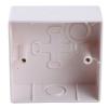 UHPPOTE Fireproof Material Plastic Wall Mortise Mounted Back Box Cassette Single Gang White 1.4 Inches Deep view 2