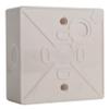 UHPPOTE Fireproof Material Plastic Wall Mortise Mounted Back Box Cassette Single Gang White 1.4 Inches Deep view 3