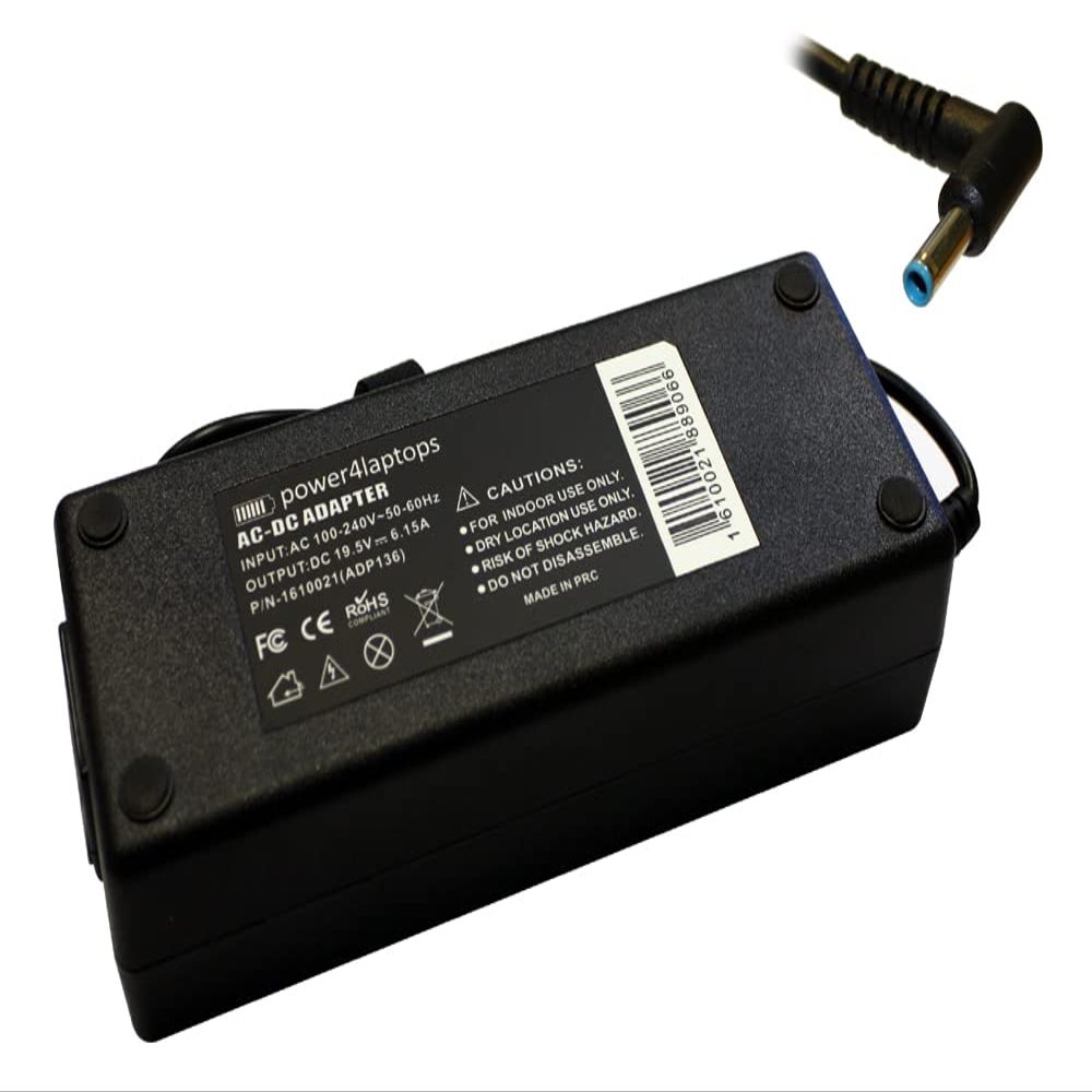Power4Laptops AC Adapter Laptop Charger Power Supply Compatible with HP Pavilion 17-f089nf