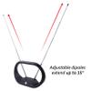 GE Modern Loop Rabbit Ears Indoor TV Antenna, 15 inch Extendable Dipoles, 4K 1080P VHF UHF, Tabletop Antenna, Digital HDTV Antenna, Smart TV Compatible, 4ft Coaxial Cable, Black, 33675 view 4