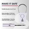 SABRE 110dB Door Handle Alarm, Extremely Loud Wireless Audible Up To 680 Ft Away, Hangs Off Door Knob or Handle, Vibration-Triggered Home Security Alarm, 3 Adjustable Settings, Great for Travel view 2