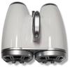 KICKER White Dual Wake Tower System w/ 4 Silver 6.5 LED Speakers, LED Remote and Wet Sounds HT-4 400 Watt Marine Amp view 2