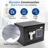SereneLife Premium Steel Digital Safe Box - 9.1" x 6.7" x 6.7" | Secure Storage for Cash, Firearms & Jewelry | Great For Hotels, Cabinets & Home Use | Electronic & Mechanical Access | 2 Keys | Black view 4