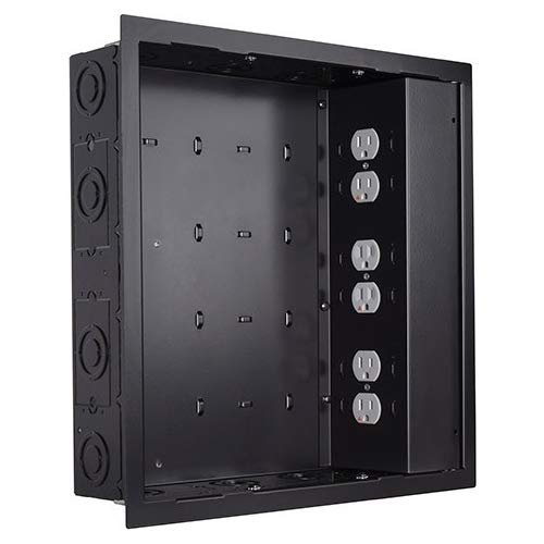 Chief in-Wall Large BLK - W/SURGEX 3 OUTLETS