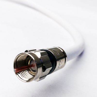 105 Foot White 3X Shields 75 Ohm UL ETL CMR CL Anti-UV Coaxial RG-6 Patch Cord TV Cable w/Belden PPC F-CONNECTORS (HDTV Antenna, Broadband Internet, Cable TV) Assembled in USA by PHAT SATELLITE INTL