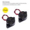 2 PCS Piezo Buzzer, Icstation Buzzer Alarm 12V Electronic Beep Buzzer 100dB Piezo Alarm Siren Continous Sound for Motorcycle Golf Cart Vehicles Car Alarm view 2