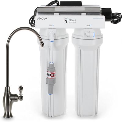 iFilters 3-Stage 0.5 Micron Under Sink Water Filter System with UV