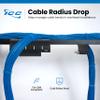 ICC Cable Runway Radius Drop Kit 2-Pack | Steel, Black Powder Coat, Protects Cable Bend Radius view 2