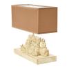 Creative Co-Op Whitewashed Rabbit Table Lamp with Sand Colored Linen Shade view 4