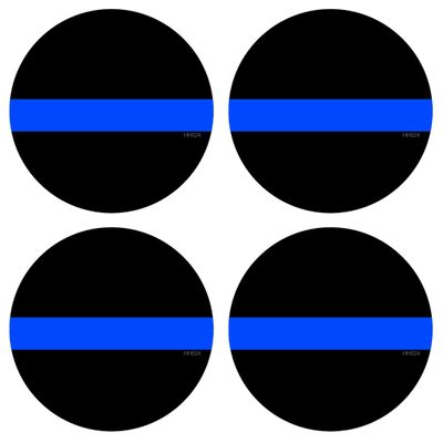 Thin Blue Line Hard Hat Stickers 4 Pack #HH024 Police