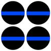 Thin Blue Line Hard Hat Stickers 4 Pack #HH024 Police view 1