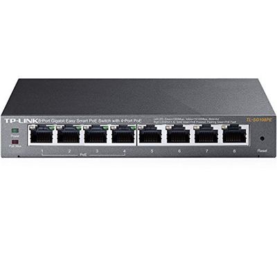 TP-LINK 8 Port Gigabit PoE Web Managed Easy Smart Switch with 4 POE ports (TL  sg108pe) [parallel import goods]