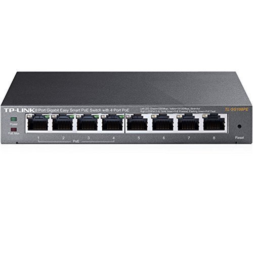 TP-LINK 8 Port Gigabit PoE Web Managed Easy Smart Switch with 4 POE ports (TL  sg108pe) [parallel import goods]