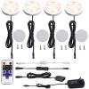 AIBOO LED Under Cabinet Lighting Kit 4 Packs 12V Low Profile Puck Lights with Dimmable Wireless RF Remote for Kitchen, Counter, Gun Safe Lighting(Warm White) view 1
