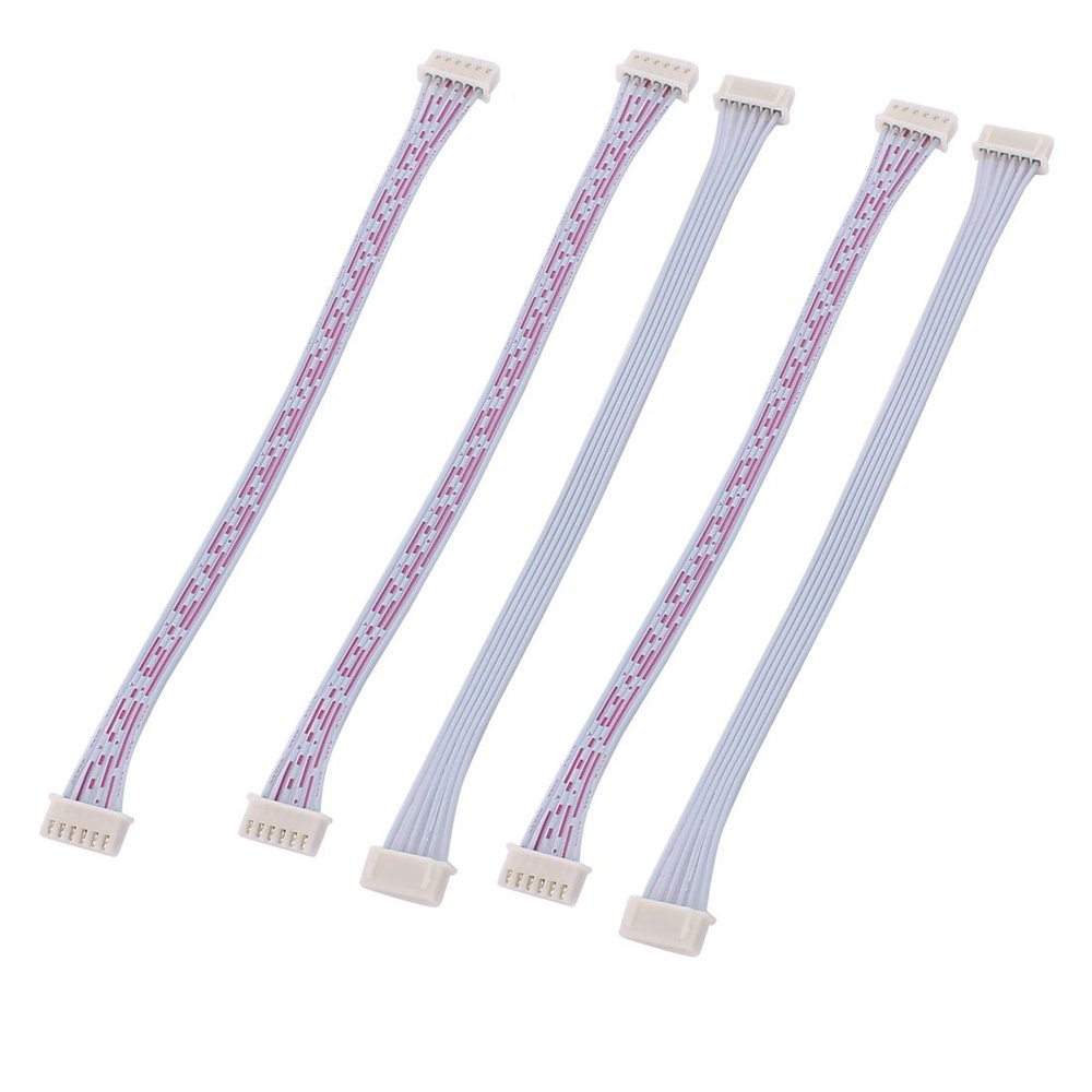 uxcell 5Pcs Dual End XH2.54 6Pin Female Connector Cable 20cm Length w Pin Header