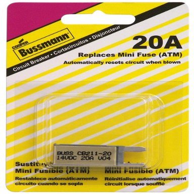 Bussmann (BP/CB211-20-RP) 20 Amp Type-I ATM Mini Circuit Breaker