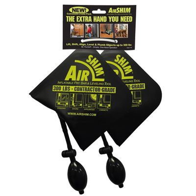 Calculated Industries 1192 Air Shim Inflatable Pry Bar and Leveling Tool; 300 LB Rating; Contractor-Grade Alignment Pump Wedge, Black