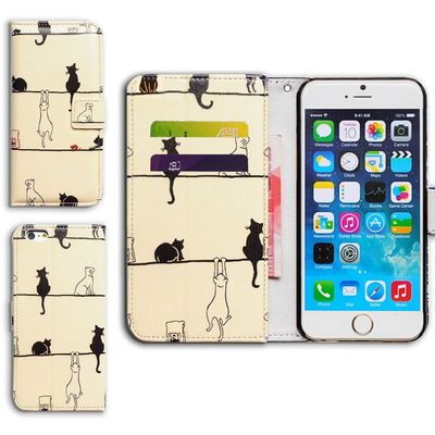 Bcov Case for iPod Touch 7/iPod Touch 6,Bcov Black Cat White Cat Wallet Flip Leather Cover Case with Credit Card ID Card Slot Holder Kickstand for iPod Touch 7/6/5