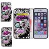Bcov Case for iPod Touch 7/iPod Touch 6,Bcov Purple Flower Sugar Skull Wallet Flip Leather Cover Case with Credit Card ID Card Slot Holder Kickstand for iPod Touch 7/6/5 view 1