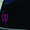 4" X 5" Field Hockey Love PINK Vinyl DIE CUT decal for your car, truck, window, laptop, MacBook view 1