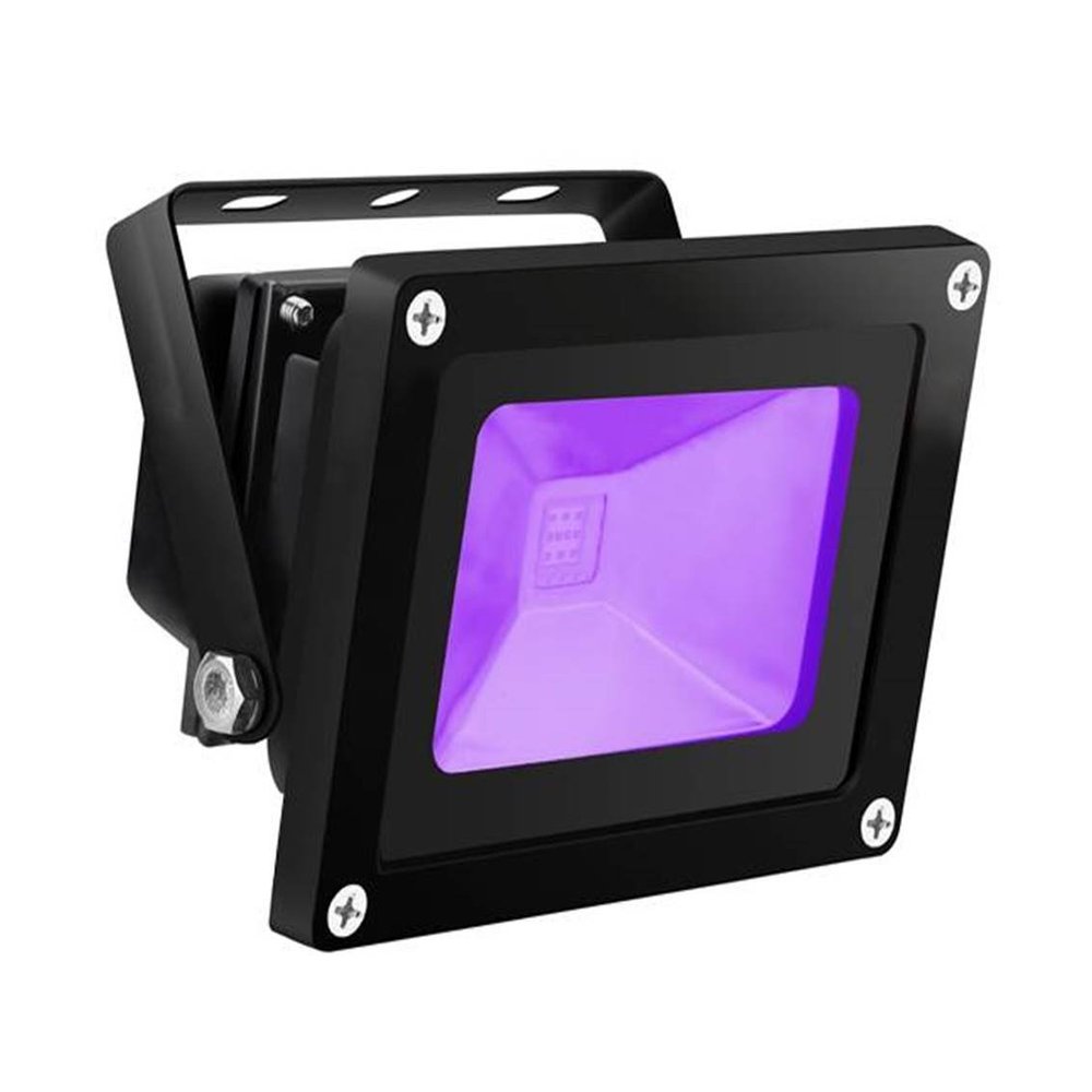 UV LED Blacklight, HouLight High Power 10W LED Black Light Floodlight IP65-Waterproof (85V-265V AC) for Blacklight Party Supplies, Neon Glow, Glow in The Dark, Birthdays, Blacklights, Curing