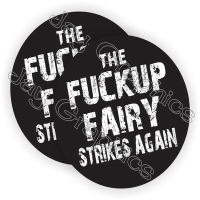 Fkup Fairy Hard Hat Sticker / Helmet Decal / Label Lunch Tool Box Motorcycle Construction