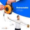 Retractable Network Cable Extender, 50 Feet CAT 6 Ethernet Cable Flat-Portable 1Gbps Data Speed-Swiftly Setup Temp Networks-Cascadable Male-Female RJ45 Connector-UTP Cable Reel view 2