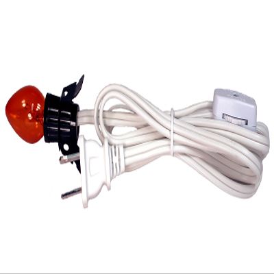 Creative Hobbies Halloween Pumpkin Single Light Replacement Clip in Lamp Cord with On/Off Switch and Orange Steady Burning Light Bulb (1)