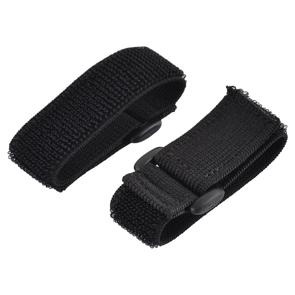 uxcell Nylon Outdoor Sports Elastic Backpack Hook Loop Tie Strap 2.5 x 20cm 2pcs Black