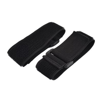 uxcell Nylon Outdoor Sports Elastic Backpack Hook Loop Tie Strap 3.8 x 30cm 2pcs Black