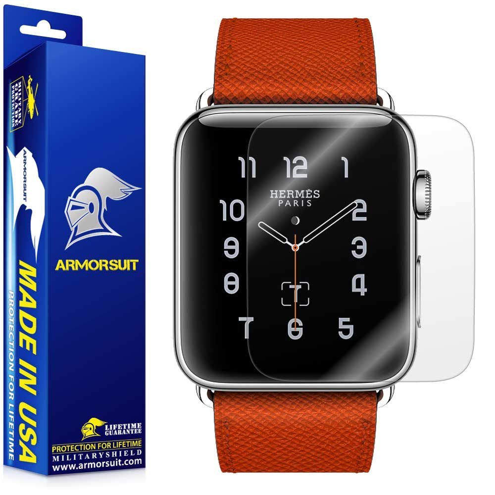 ArmorSuit Apple Watch 42mm (Series 2/3 Compatible) Screen Protector (2 Pack) Full Coverage MilitaryShield Screen Protector for Apple Watch 42mm (Series 2/3 Compatible) -HD Clear Anti-Bubble