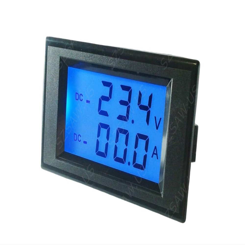 AILI DC Digital Panel Meter 0-200V +-20A Positive Negative Current Self-Powered Battery Detector