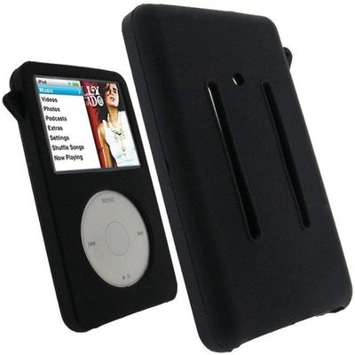 Snap-On Rubberized Skin Case Cover for iPod Classic 80GB 160GB 120GB Accessory (Black)