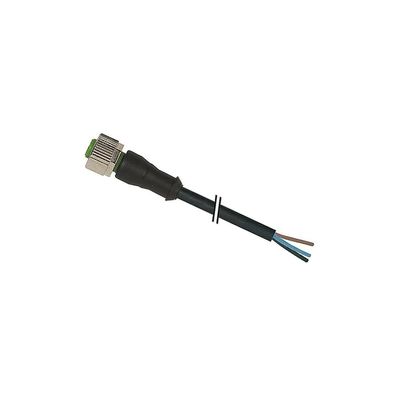 Murr ELEKTRONIK 7000-12221-6340300 34 Nero UL/CSA 3M, Cable, M12 Female 0 4-Pole with Cable, M12 Round Plug CON., PUR-OB 4X0, Single Ended