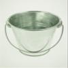 rackcrafts.com Large/XL Metal Sand Water Paint Pails Buckets Party Favor Wedding Baby Shower (L - Silver) view 1