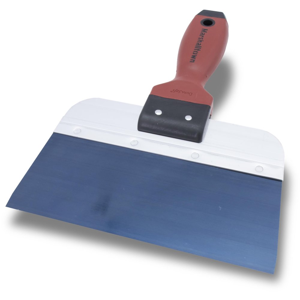 MARSHALLTOWN DuraSoft Taping Knife, 8 Inch Blue Steel Blade, Made in the USA, For Drywall Finishing, 3508D