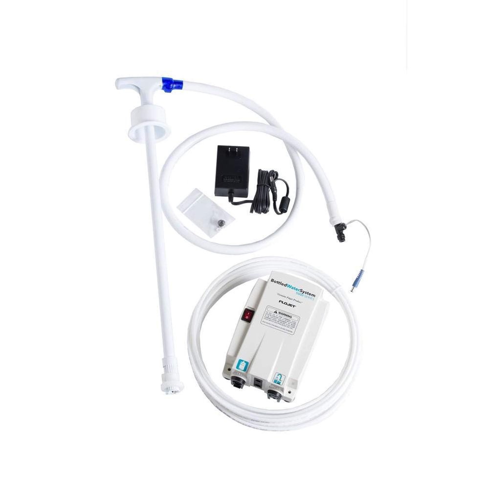 FloJet BW5000-00A Water Dispenser for 5 Gallon Bottle - Portable Bottled Water Dispensing System with Illuminated On/Off, Quick-Connect, Quiet Operation, Thermal Overload, Single Inlet - Ideal for RVs