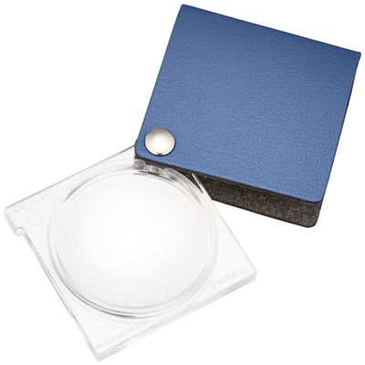 ESCHENBACH 1730-331B Portable Loupe, Economic, Handy Loupe, Royal Blue, Blister Pack, 3.5X Magnification